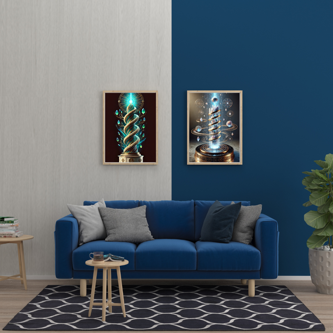 Whimsical Spiral Energy Art