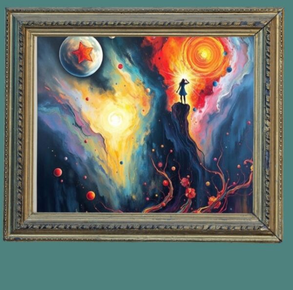 Celestial Awakening: A Soul at the Edge of Infinity"